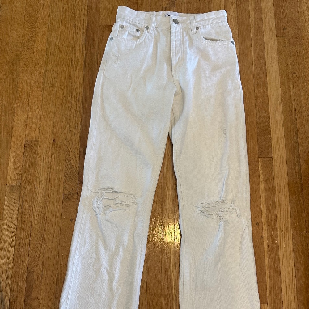 Zara White Jeans